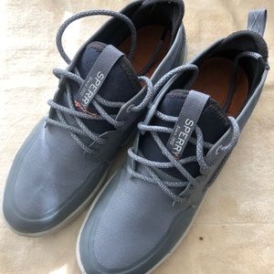 Sperry gray lace up shoes